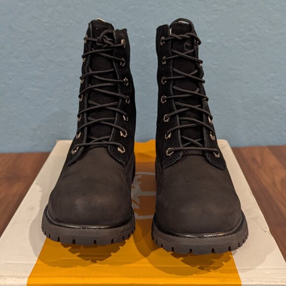 Timberland 6" Women's Mid Boot Roll Fold-Down Teddy Fleece 6.5 - Picture 2 of 7